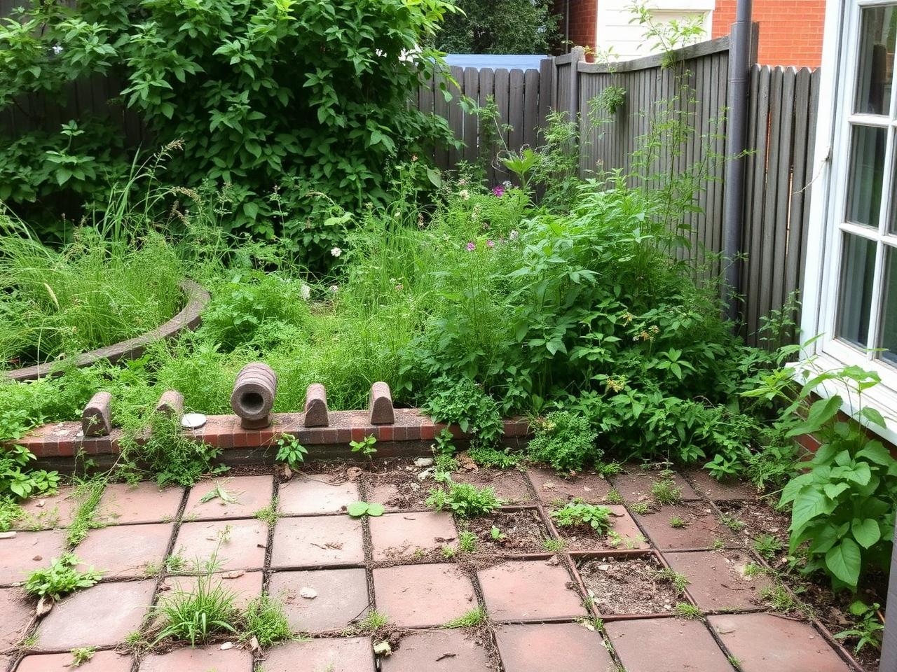 Voor de tuinrenovatie